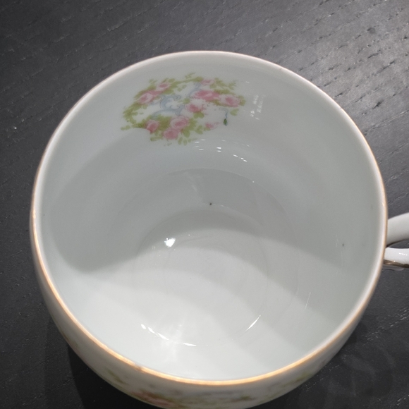 Antique Theodore Haviland Limoges Teacup with a Pink Rose and Gold Embellishment - Picture 2 of 4
